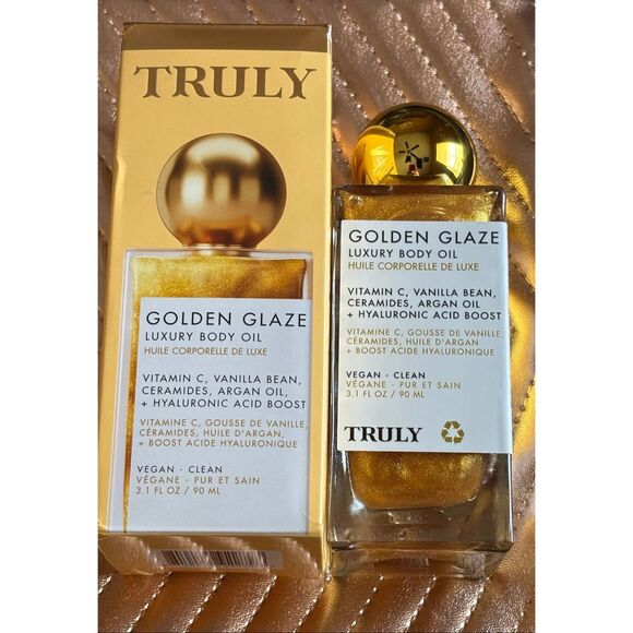 TRULY - NWT Golden Glaze Luxury Body Oil. Scented w/Clove, Orange, & Vanilla - Picture 4 of 16